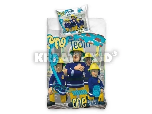 Sam, a Tűzoltó: A csapat, 2 részes ágyneműgarnitúra - 140 x 200 cm és 70 x 90 cm