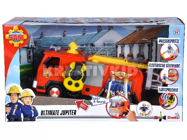 Sam a tűzoltó: Jupiter, a tűzoltóautó 2 figurával és megafonnal