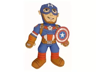 Marvel hős puha játék hanggal, 20 cm - Amerika Kapitány