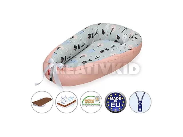 Scamp babafészek kókuszbetétes Peach Forest BF027