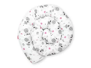 Scamp rácsvédõ hengerpárna 180cm White Grey Bears BRVE010 180CM