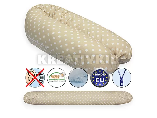 Scamp szoptatós párna univerzális pamut Beige Dots SZPE238