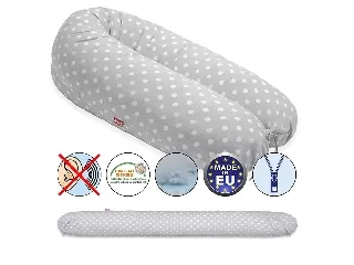 Scamp szoptatós párna univerzális pamut Grey White Dots SZPE168