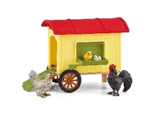 Schleich Mobil csirkeól lakókkal
