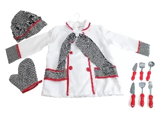 Séf jelmez: kabát és 7 db tartozék