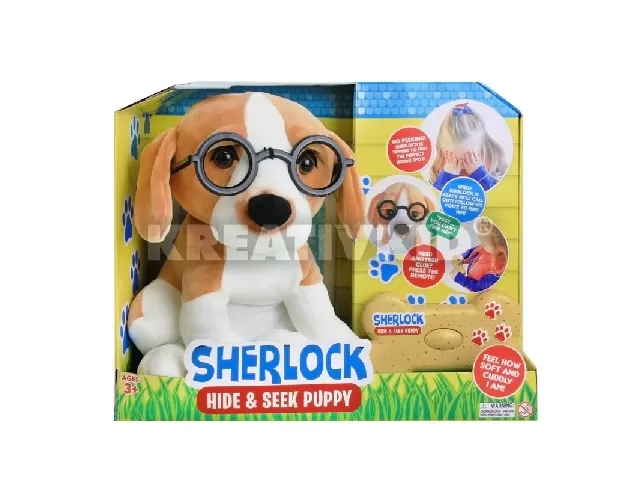 Sherlock, az interaktív bújócskázó kutyus