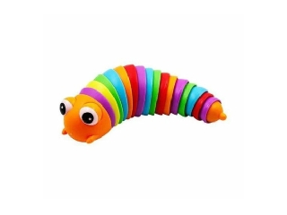 Slugzy fidget játék - szivárvány színű kukac