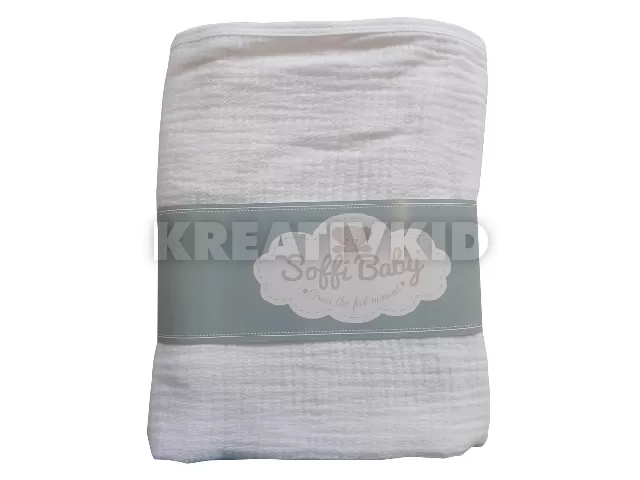 Soffi Baby takaró muszlin dupla fehér 70x90cm