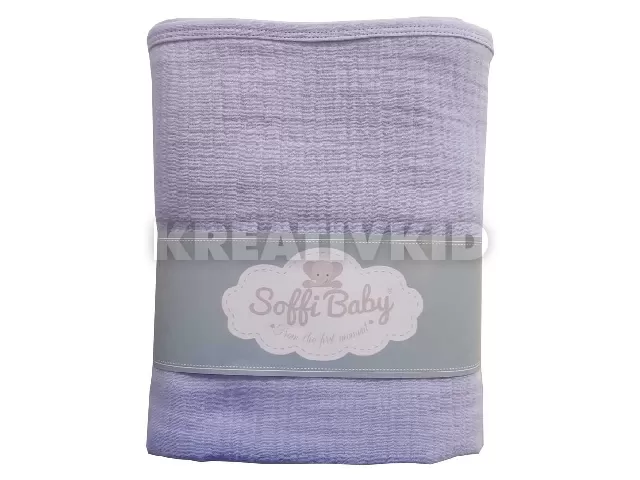 Soffi Baby takaró muszlin dupla kék 70x90cm