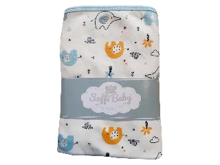 Soffi Baby takaró pamut dupla elefántok zöld 75x100cm