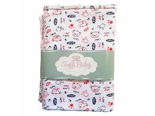 Soffi Baby takaró pamut dupla happy bear 80x100cm