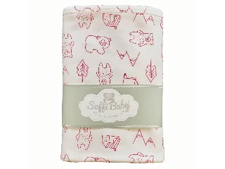 Soffi Baby takaró pamut dupla macik pink 80x100cm