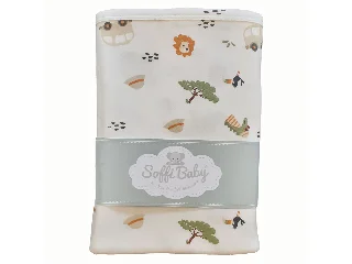 Soffi Baby takaró pamut dupla safari zöld 80x100cm