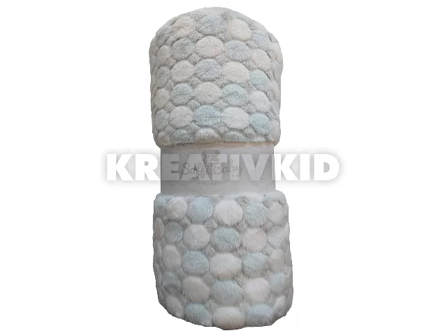 Soffi Baby takaró plüss dupla Mozaik Kék 75x100cm