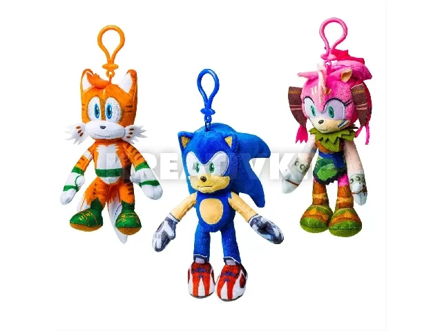 Sonic Prime plüss figura akasztóval 6féle