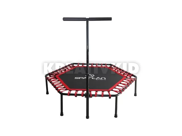 Spartan: Fitness trambulin kapaszkodóval, szögletes - 137 cm