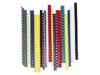 Spirál, műanyag, 16 mm, 101-120 lap, FELLOWES, 100 db, fehér