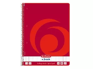 Spirálfüzet A4 / 80 lap, lyukasztott, kockás