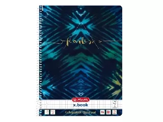 Spirálfüzet A4/80 lap, lyuk.+perf., kockás,  Batik Fearless