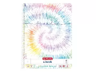 Spirálfüzet A4/80 lap, lyuk.+perf., vonalas, Batik Freedom