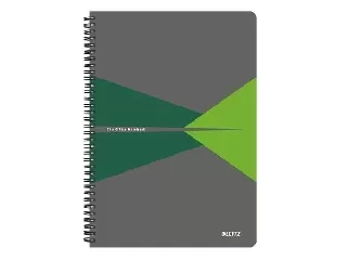 Spirálfüzet, A4, kockás, 90 lap, PP borító, LEITZ 