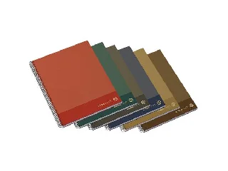 Spirálfüzet, A4, vonalas, 100 lap, keményfedeles, AMBAR 