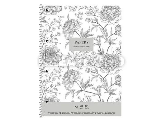 Spirálfüzet, A4+, vonalas, 80 lap, SHKOLYARYK 