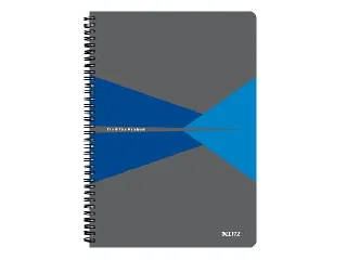 Spirálfüzet, A4, vonalas, 90 lap, laminált karton borító, LEITZ 