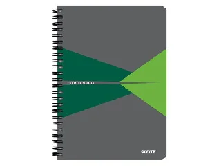 Spirálfüzet, A5, kockás, 90 lap, laminált karton borító, LEITZ 