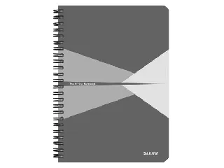 Spirálfüzet, A5, kockás, 90 lap, PP borító, LEITZ 