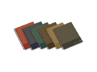 Spirálfüzet, A5, vonalas, 100 lap, keményfedeles, AMBAR