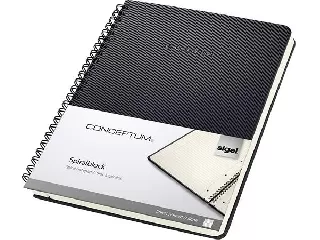 Spirálfüzet, exkluzív, A5, vonalas, 80 lap, keményfedeles, SIGEL 