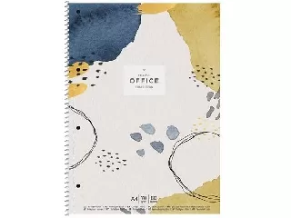 Spirálfüzet, vonalas, A4+, 80 lap, SHKOLYARYK citromsárga - kék