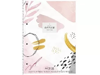 Spirálfüzet, vonalas, A4+, 80 lap, SHKOLYARYK rózsaszín-sárga 