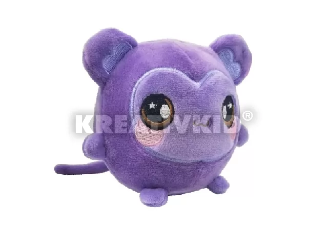 Squeezamals - közepes méretű plüss: Lila majom