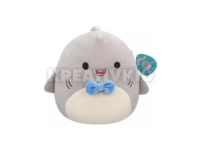 Squishmallows: Gordon, a szürke cápa plüssfigura - 20 cm