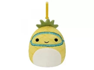 Squishmallows kulcstartós plüssfigura 9 cm - Maui az ananász búvármaszkkal