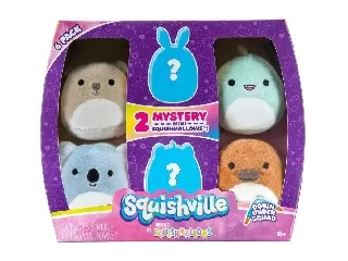 Squishville Down Under mini plüssök 6 darabos szett, amely 2 db meglepi mini plüsst tartalmaz