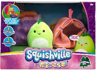 Squishville mini plüss játékkészlet - Kemping készlet