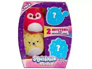 Squishville mini plüssök 4 db Bright Squad (amely 2 db meglepi mini plüsst tartalmaz)