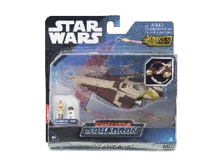 Star Wars - Csillagok háborúja 13 cm-es jármű figurával - Jedi Starfighter (Delta 7-B) + Obi-Wan Kenobi és R4-P17