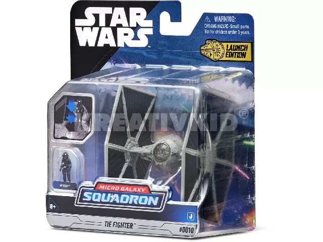 Star Wars - Csillagok háborúja 8 cm-es jármű figurával - TIE Fighter (szürke) + TIE Fighter pilóta