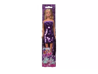 Steffi Love flitteres ruhás baba - 29 cm lila