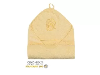 Stella fürdõlepedõ hímzett 80x80cm sárga oroszlán