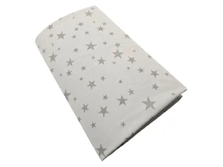 Stella lepedõ strech pamut 60x120/70x140cm szürke csillagok