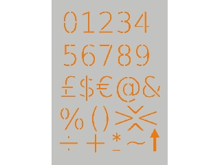 Stencil A/5-ös számok - vékony
