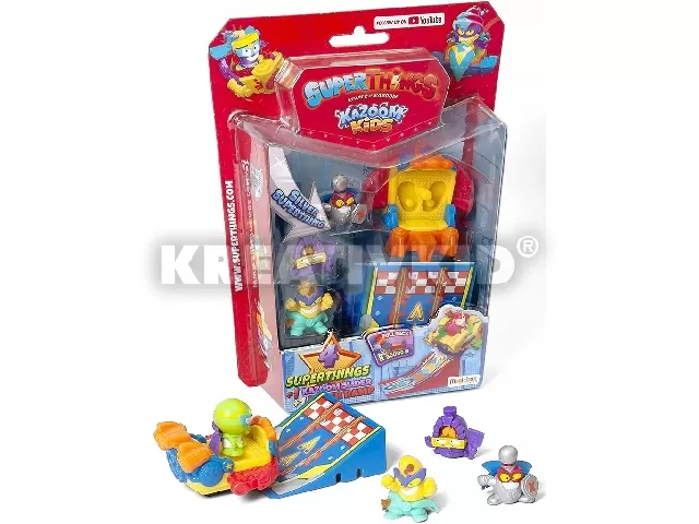 Superthings Kazoom Kids 4 figura csuszkával sárga-piros