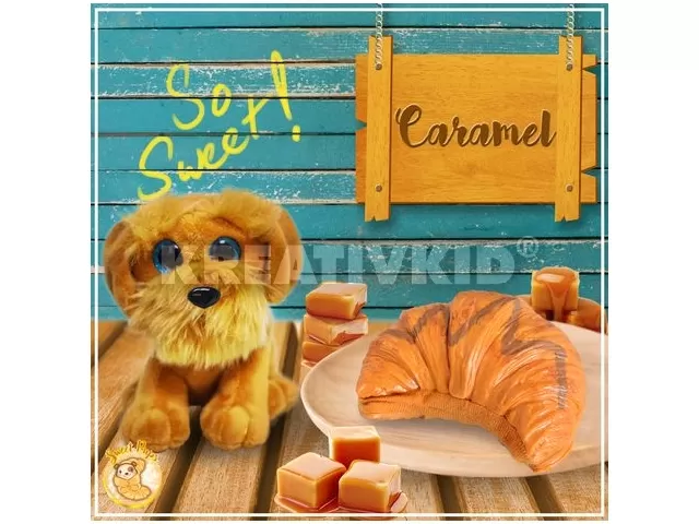 Süti kutyus kifordítható plüssfigura - Kifli