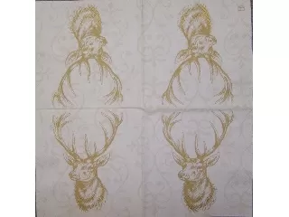 Szalvéta 33*33 cm 20 db/cs HOME Arany szarvas