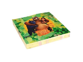 Szalvéta 33x33cm 20db/csom 3 rétegű Riethmüller Dzsungel könyve